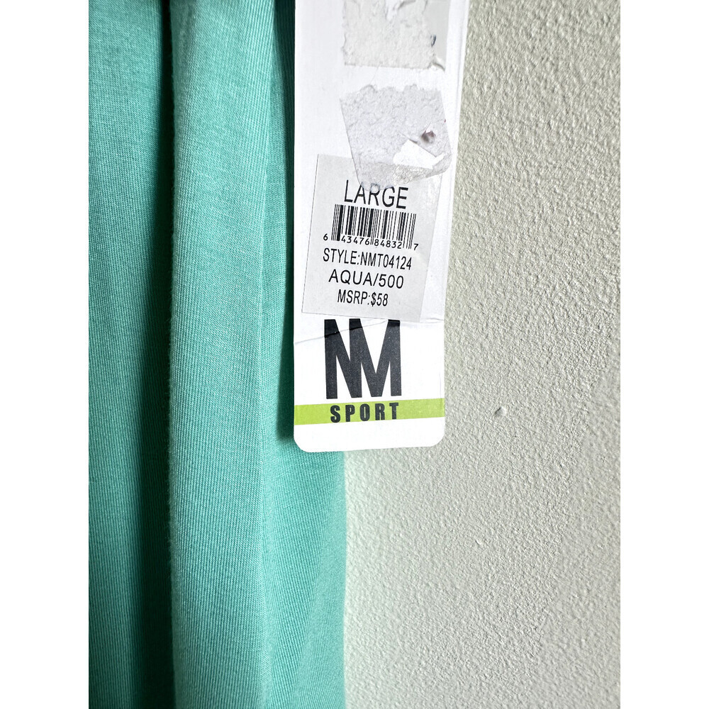 Nicole Miller Sport $58USDWomen's Teal Cross Back Stretch Activewear Tank Sz L - Picture 2 of 7